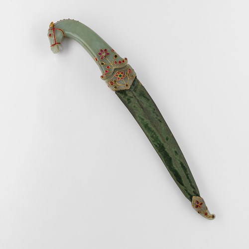 Mughal Dagger with Jade Horsehead Hilt